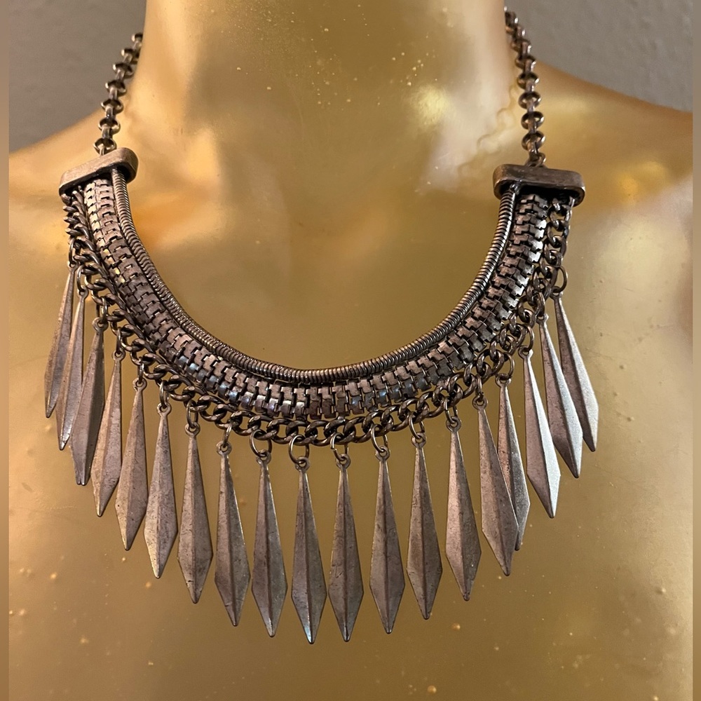 J Jill silver fringe necklace